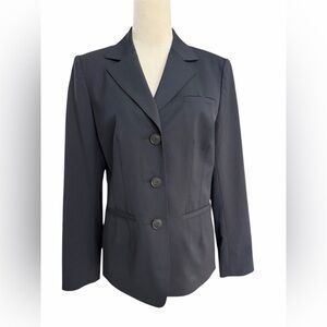 Lafayette 148 New York Bussines Virgin Wool Navy Blazer